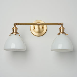 Open image in slideshow, Thetford (Opal) | 2-Shade Sconce
