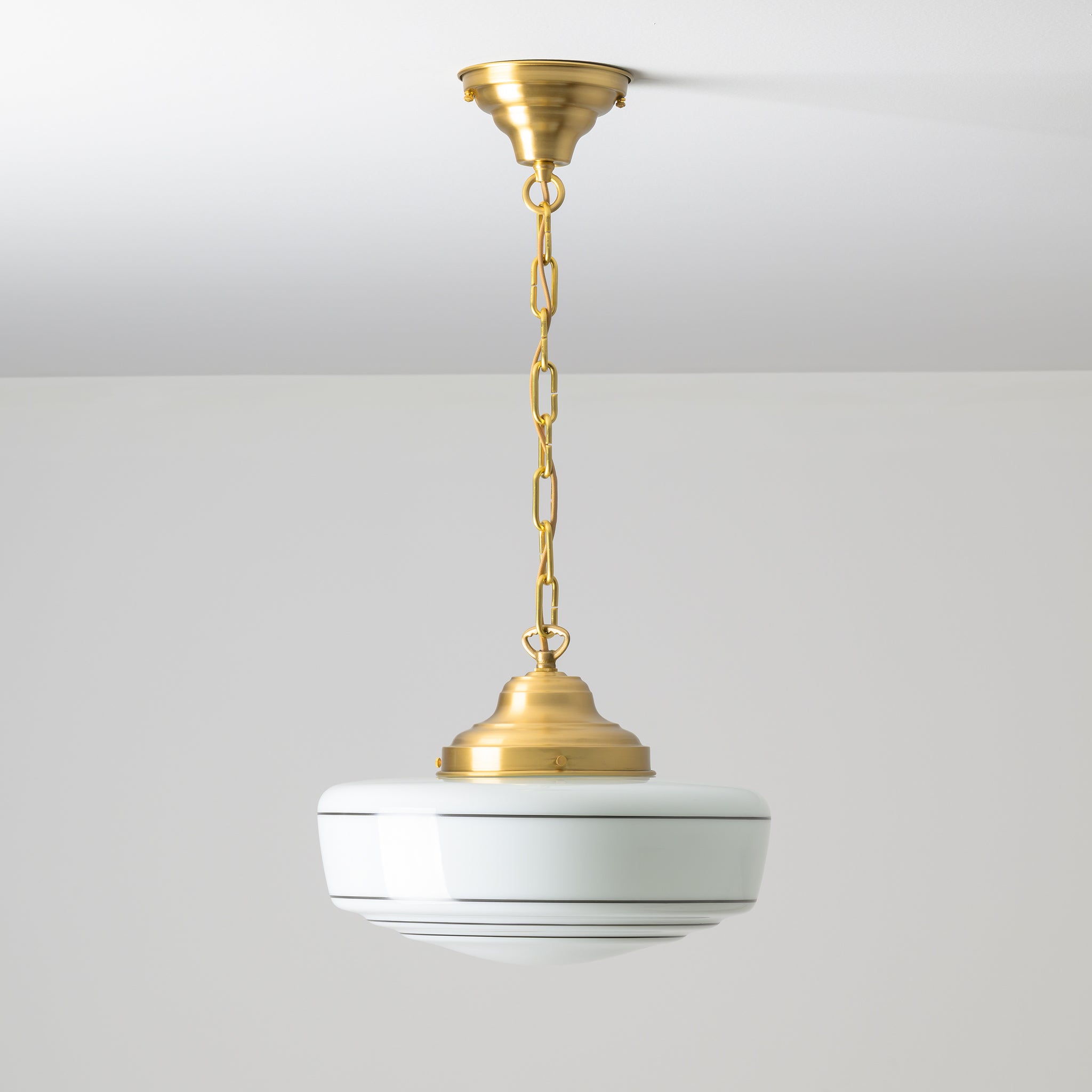 Rutland (Opal Striped) | Chain Hung – Olde Brick Lighting