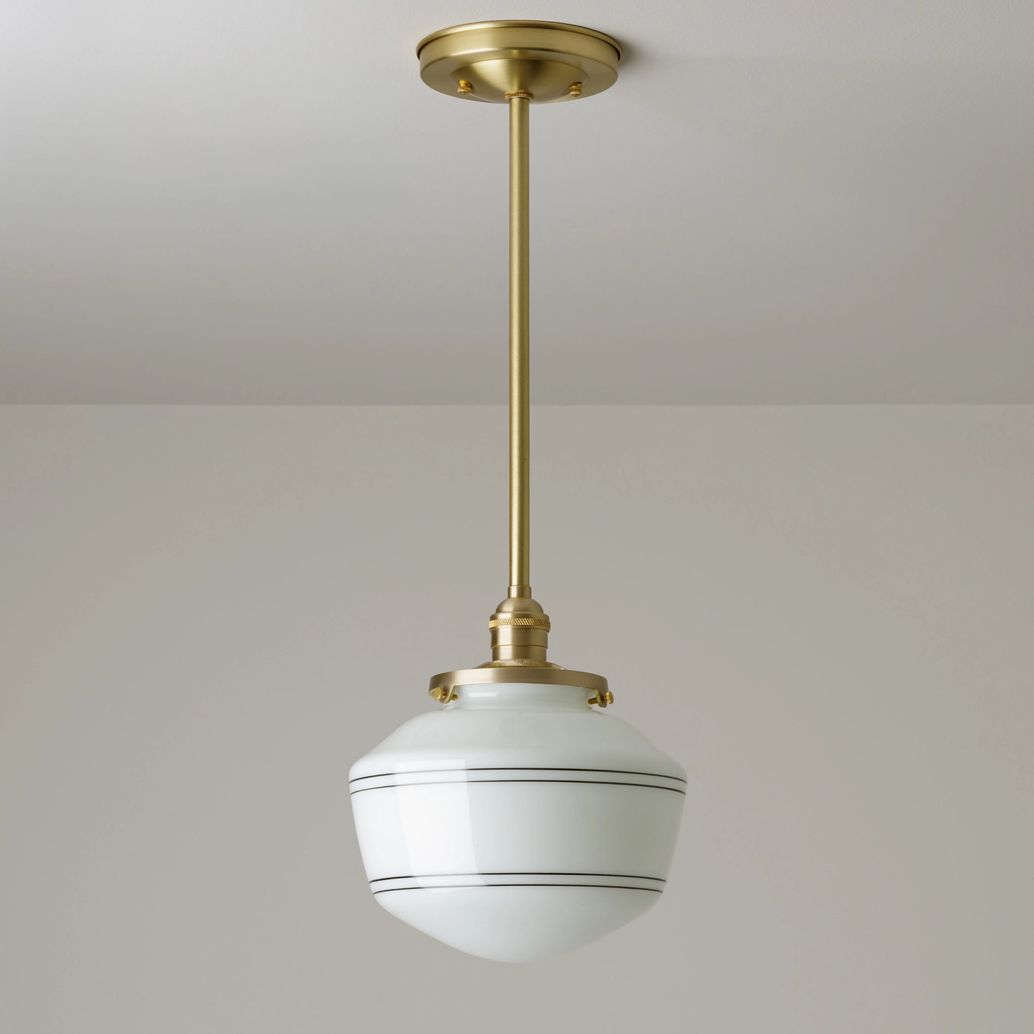 Ryttenberg (Opal Striped) | Down Rod Pendant – Olde Brick Lighting