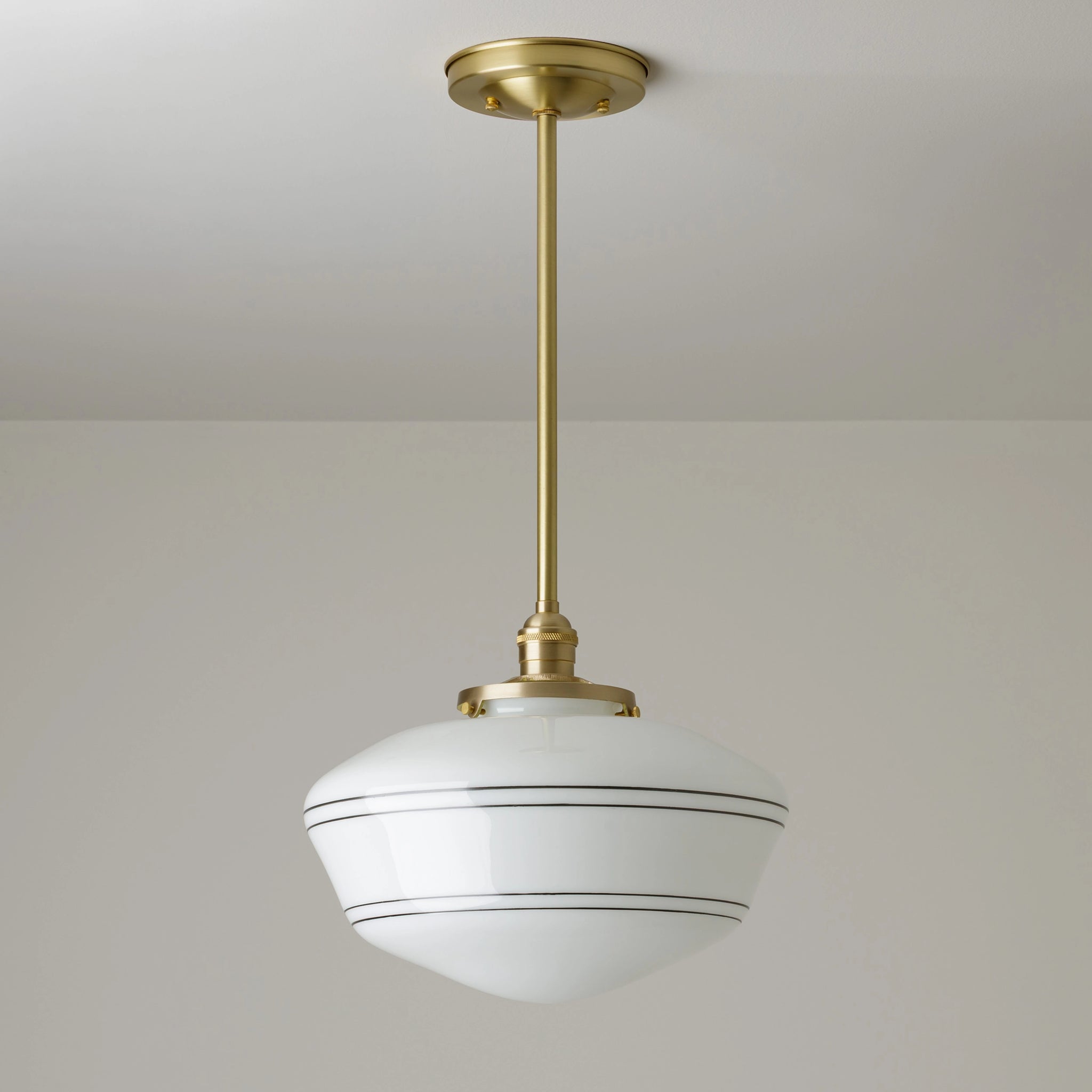 Ryttenberg (Opal Striped) | Down Rod Pendant – Olde Brick Lighting
