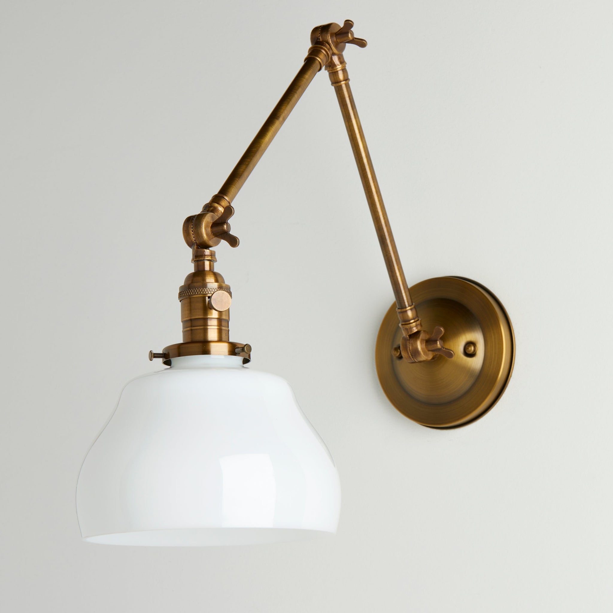 Cassius (Opal) | Adjustable Arms Sconce – Olde Brick Lighting