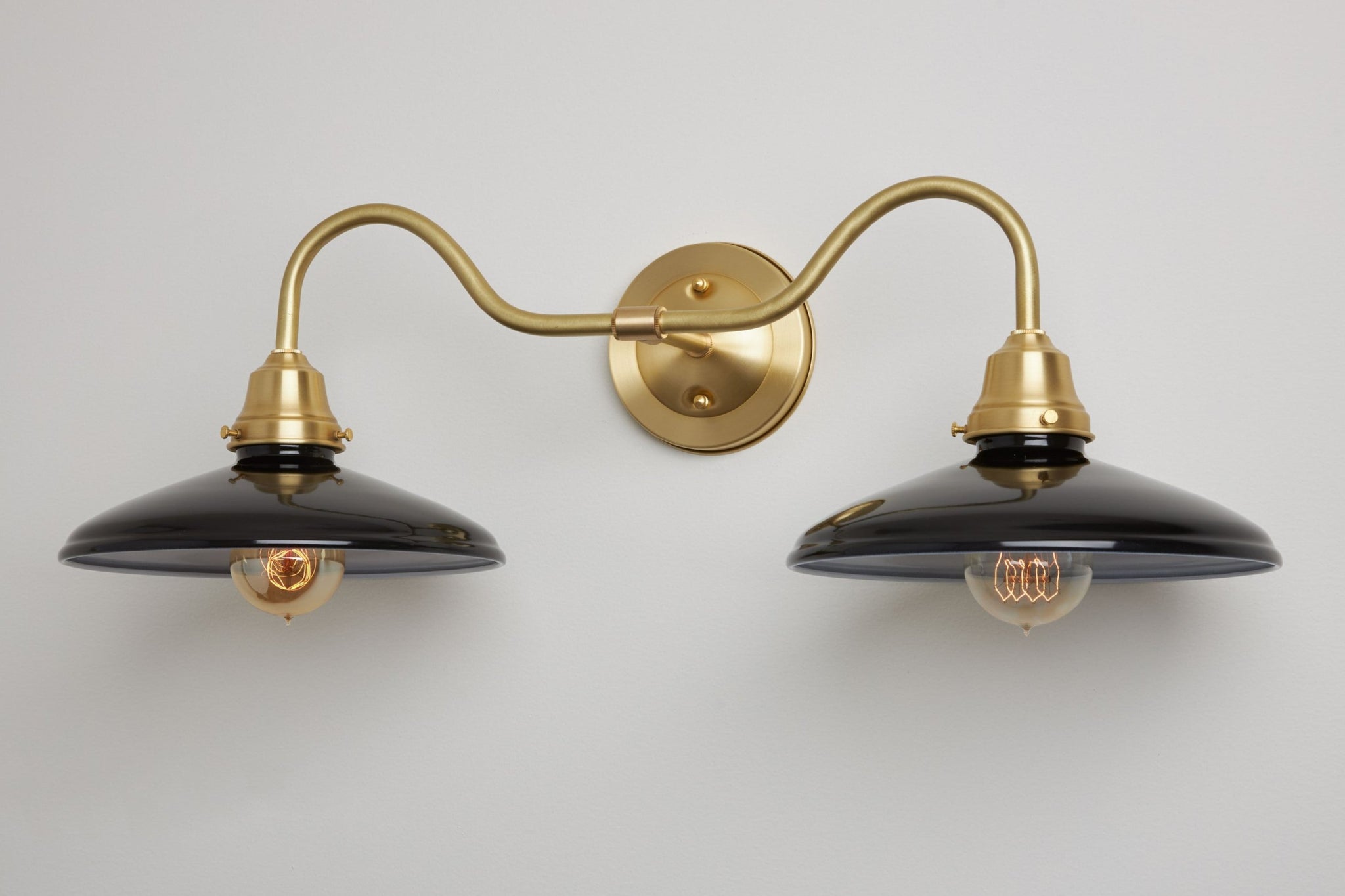Hardware House Bennington 3-Light Wall Light - Antique Bronze Vanity Light With Amber Glass
