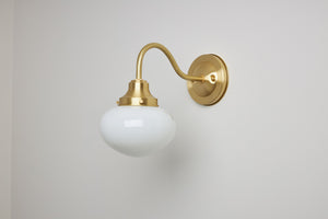 Open image in slideshow, Mulberry (Opal) | Gooseneck Sconce
