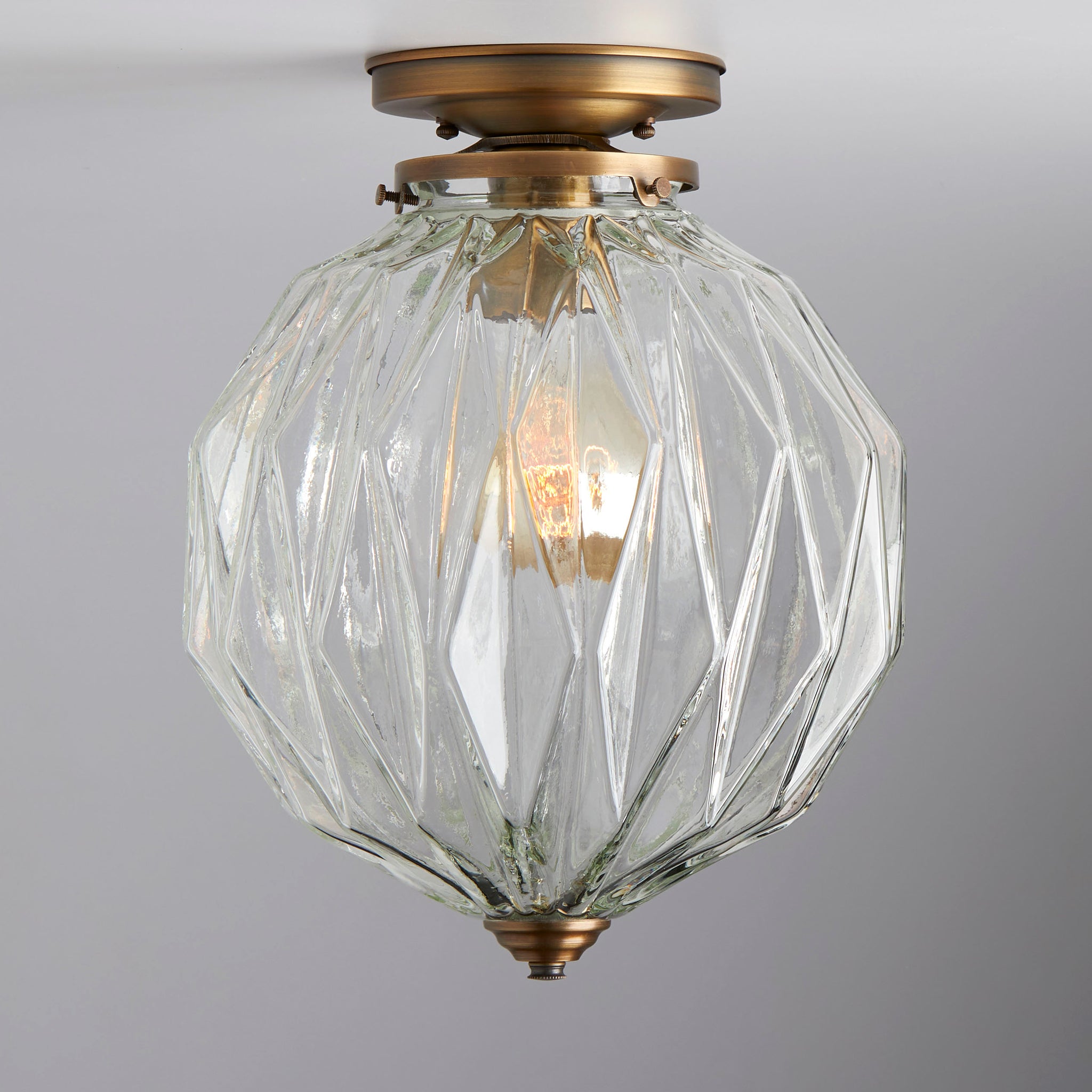 Lorraine (Clear) | Flush – Olde Brick Lighting