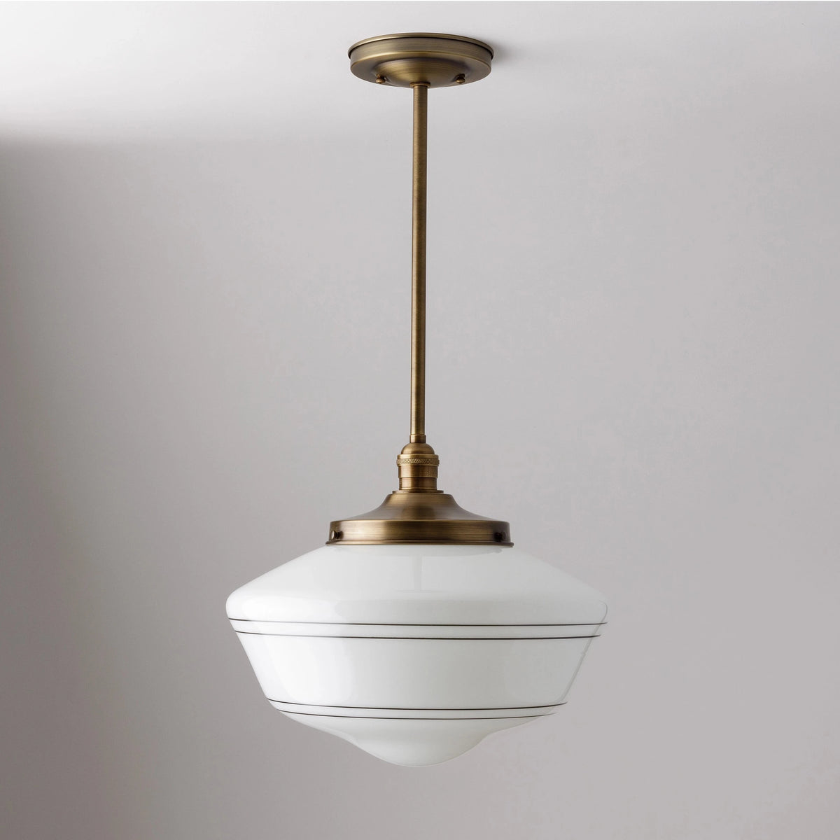 pendant light アンティーク レトロ Ryttenberg (Opal Striped) | Down Rod Pendant – Olde Brick Lighting