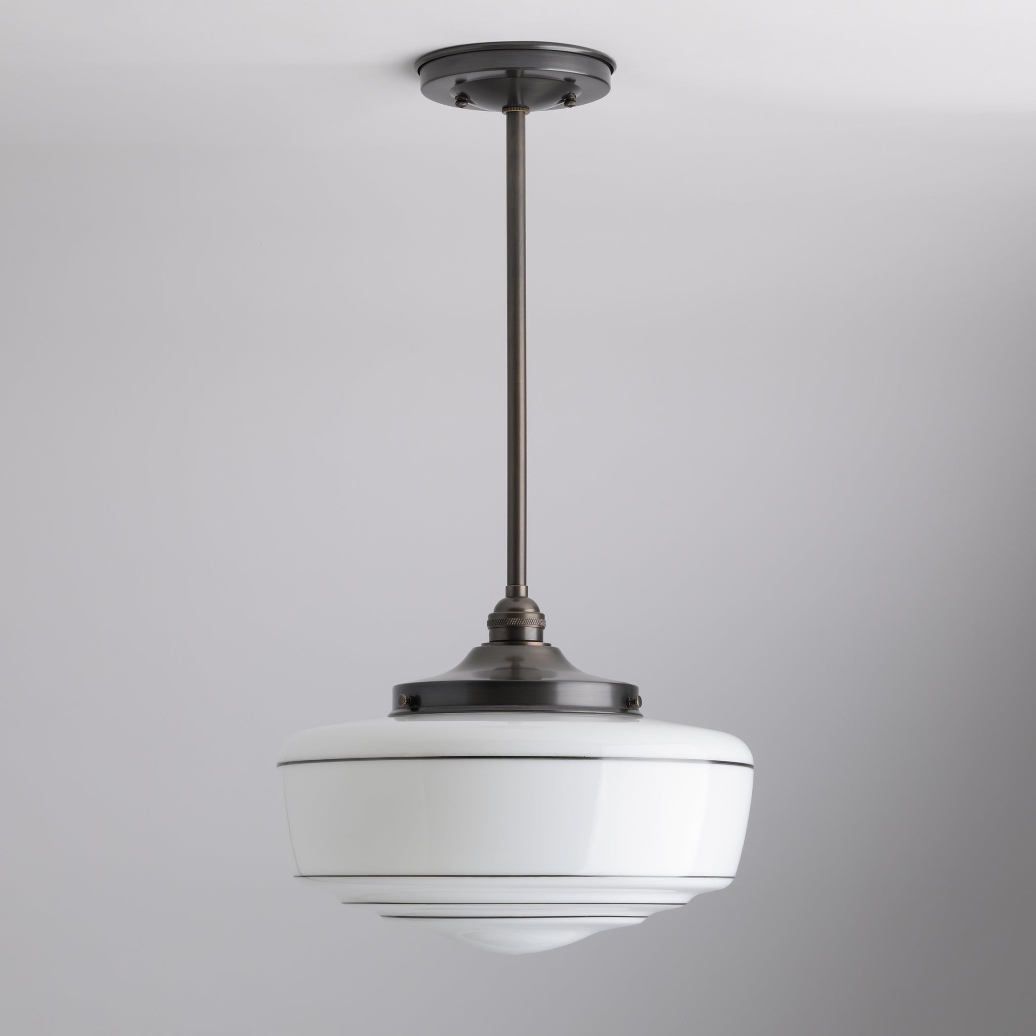 Rutland (Opal Striped) | Down Rod Pendant – Olde Brick Lighting
