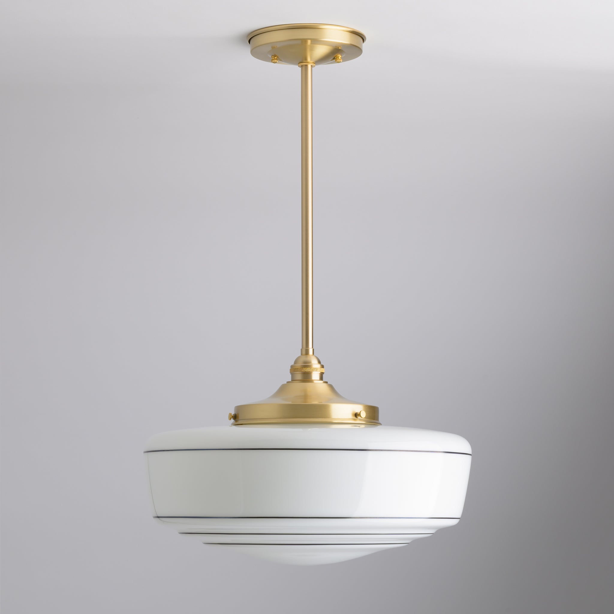 Rutland (Opal Striped) | Down Rod Pendant – Olde Brick Lighting