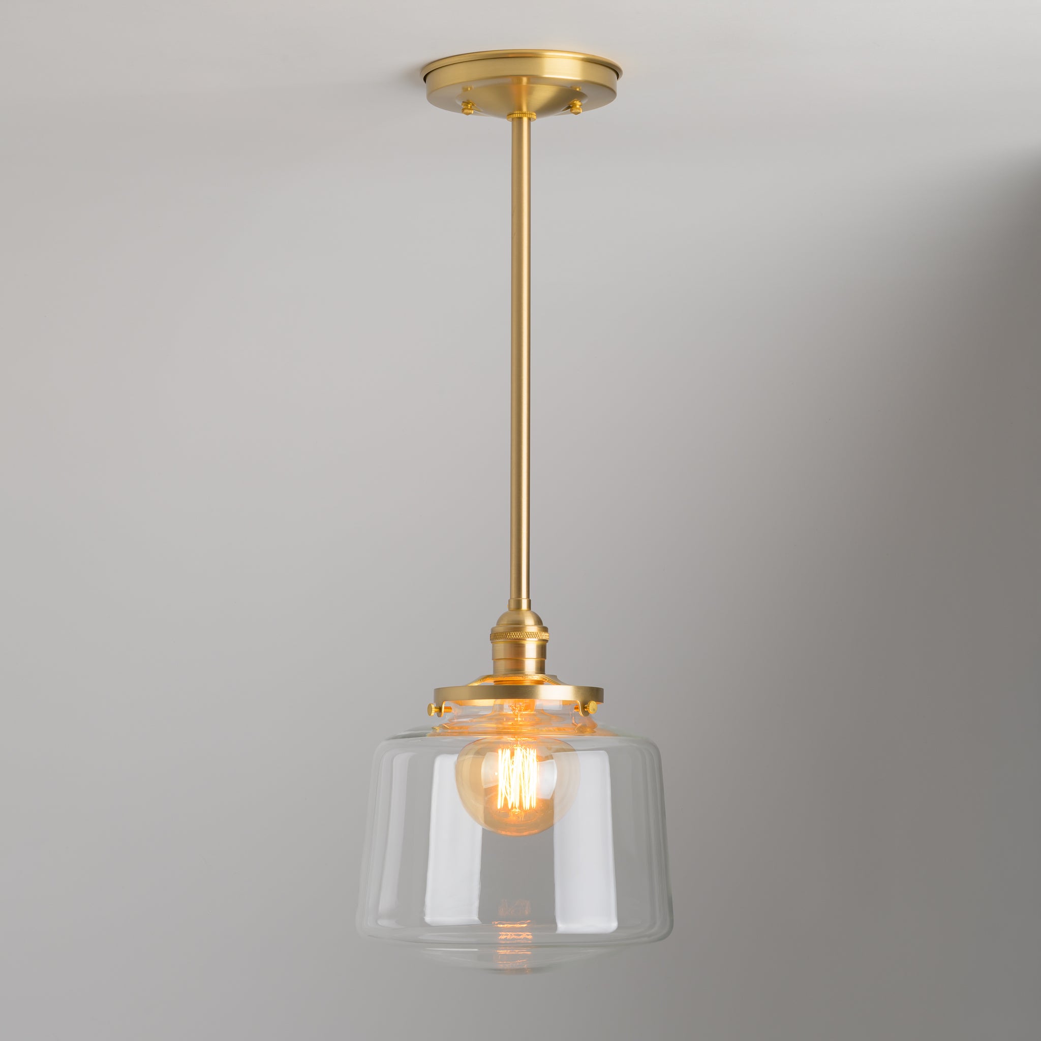pendant light アンティーク レトロ Rockford (Clear) | Down Rod Pendant – Olde Brick Lighting