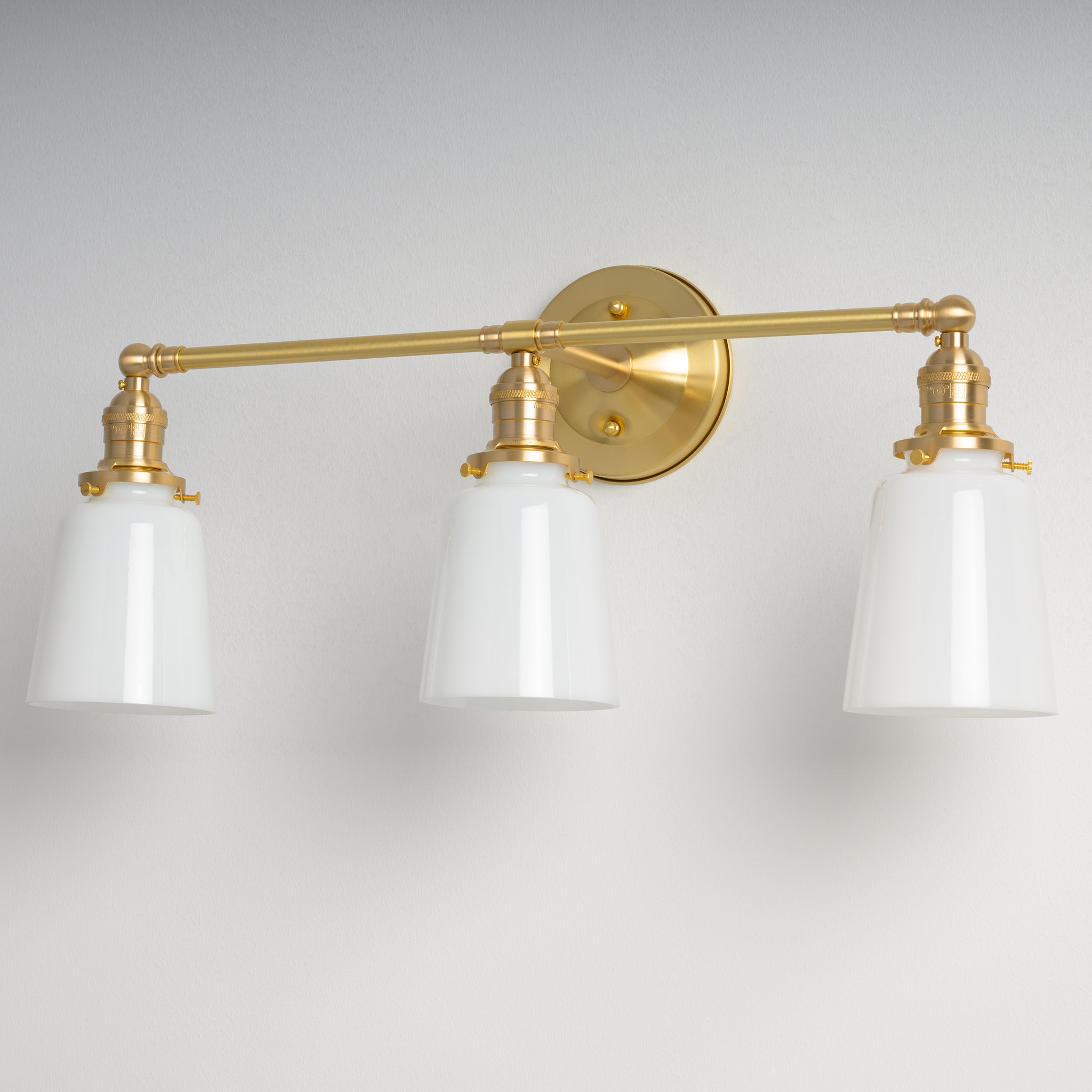 Chaika (Opal) | 3-Shade Cross Bar Sconce – Olde Brick Lighting