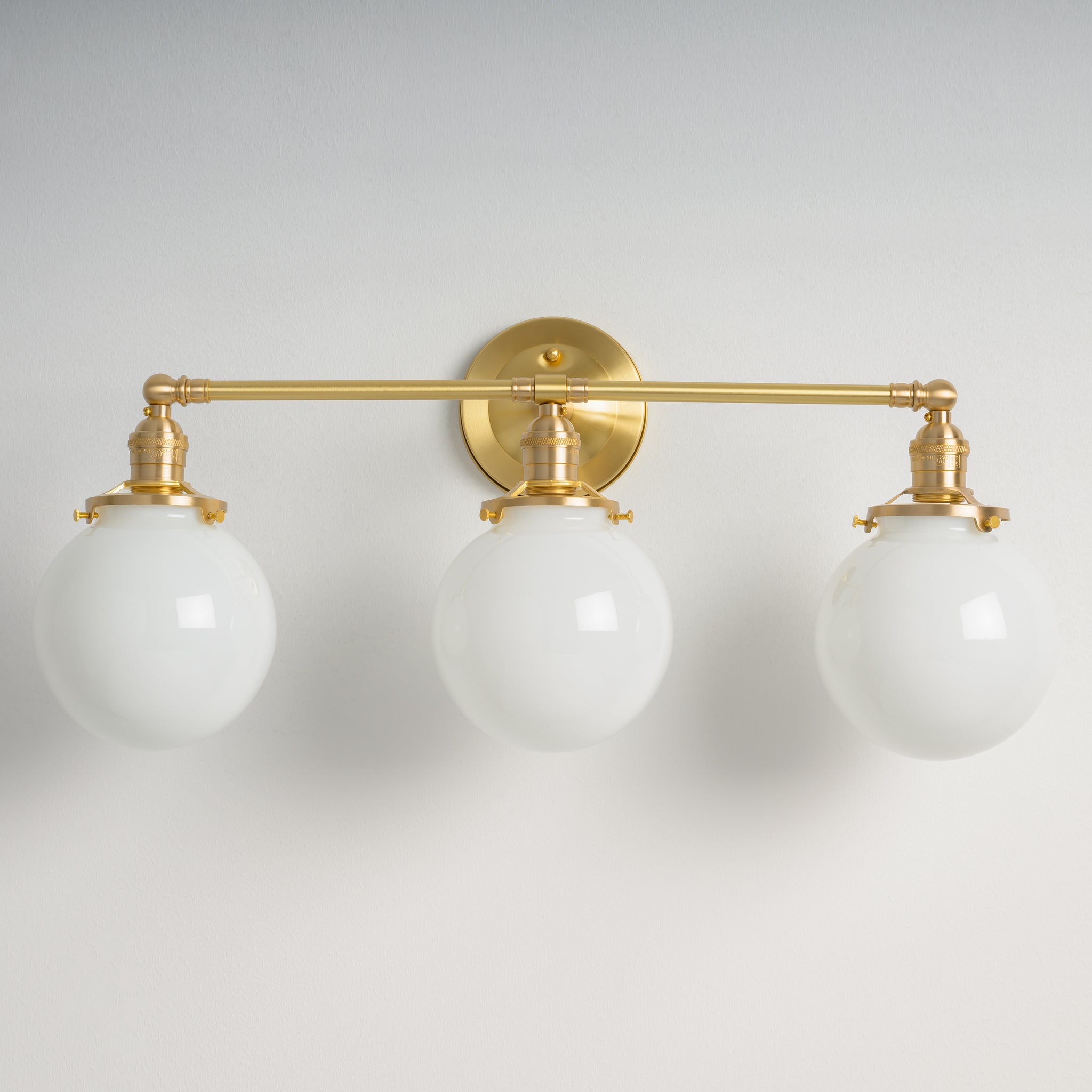 Hamilton | 3 Shade Cross Bar Sconce – Olde Brick Lighting