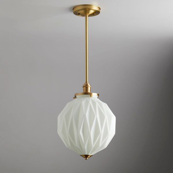Lorraine (Opal) | Down Rod Pendant – Olde Brick Lighting