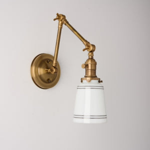 Open image in slideshow, Chaika (Opal Striped) | Adjustable Arms Sconce

