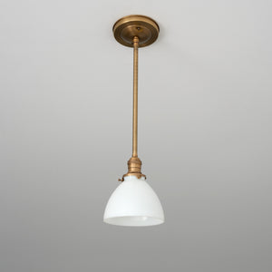 Open image in slideshow, Thetford (6&quot;, 8&quot; or 10&quot; Opal) | Down Rod Pendant
