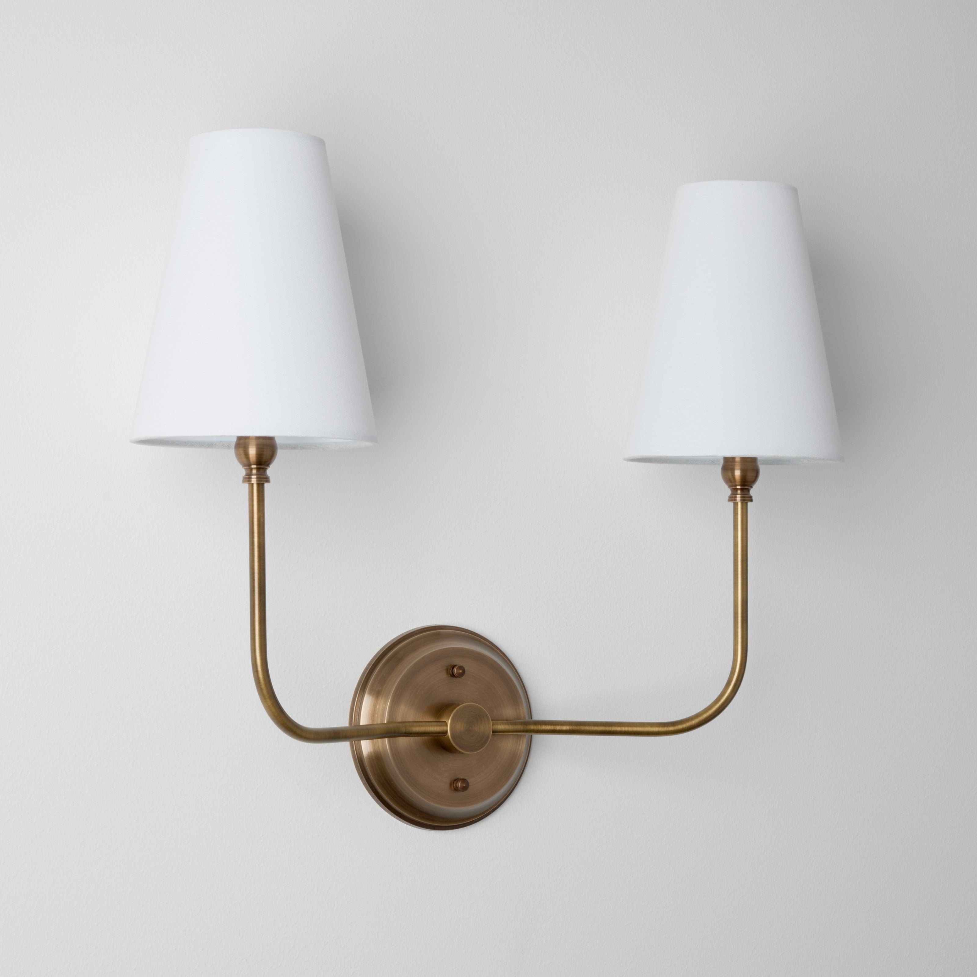 Ridley | 2 Shade J-Curve Sconce