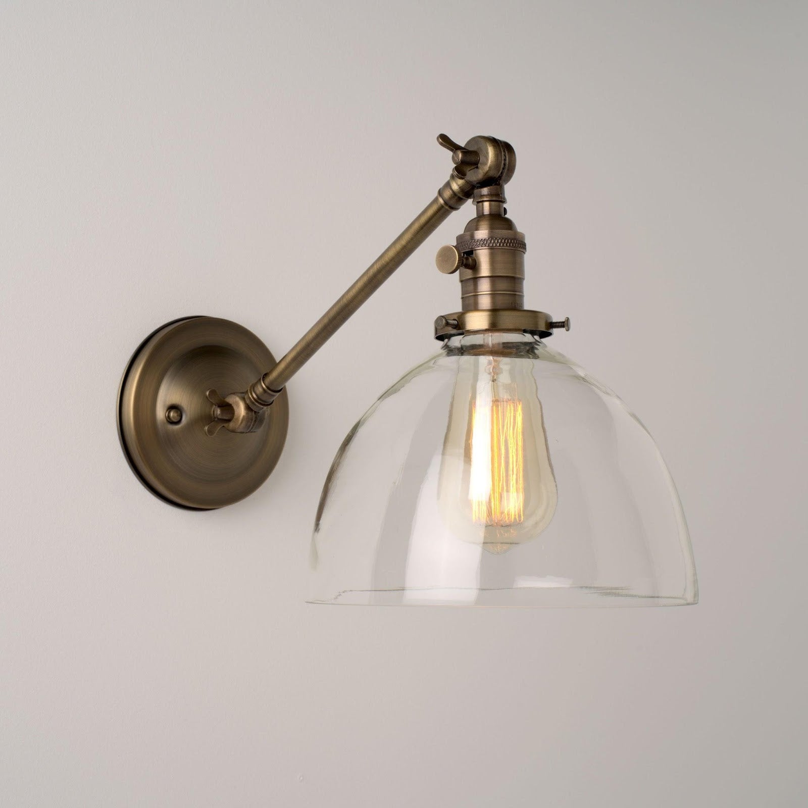 Thetford (Clear) | Adjustable Arm Sconce